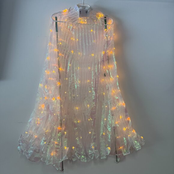 LED Light Up Iridescent Sheer Wings Cape Costume - Picture 2 of 10